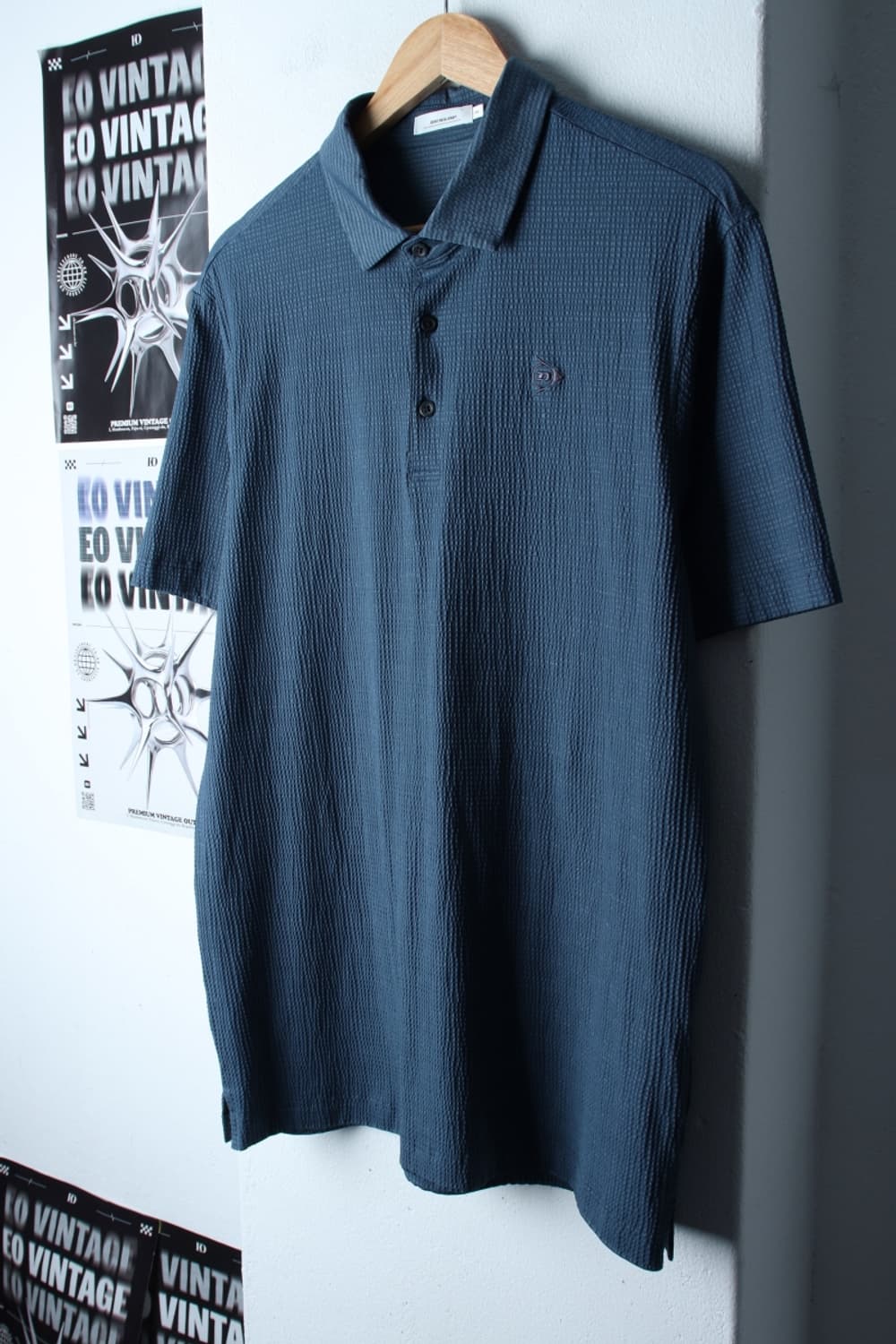 (3XL) 던롭 반팔 카라 티셔츠 빅사이즈 골프 기능성 블루-199991 상품이미지1