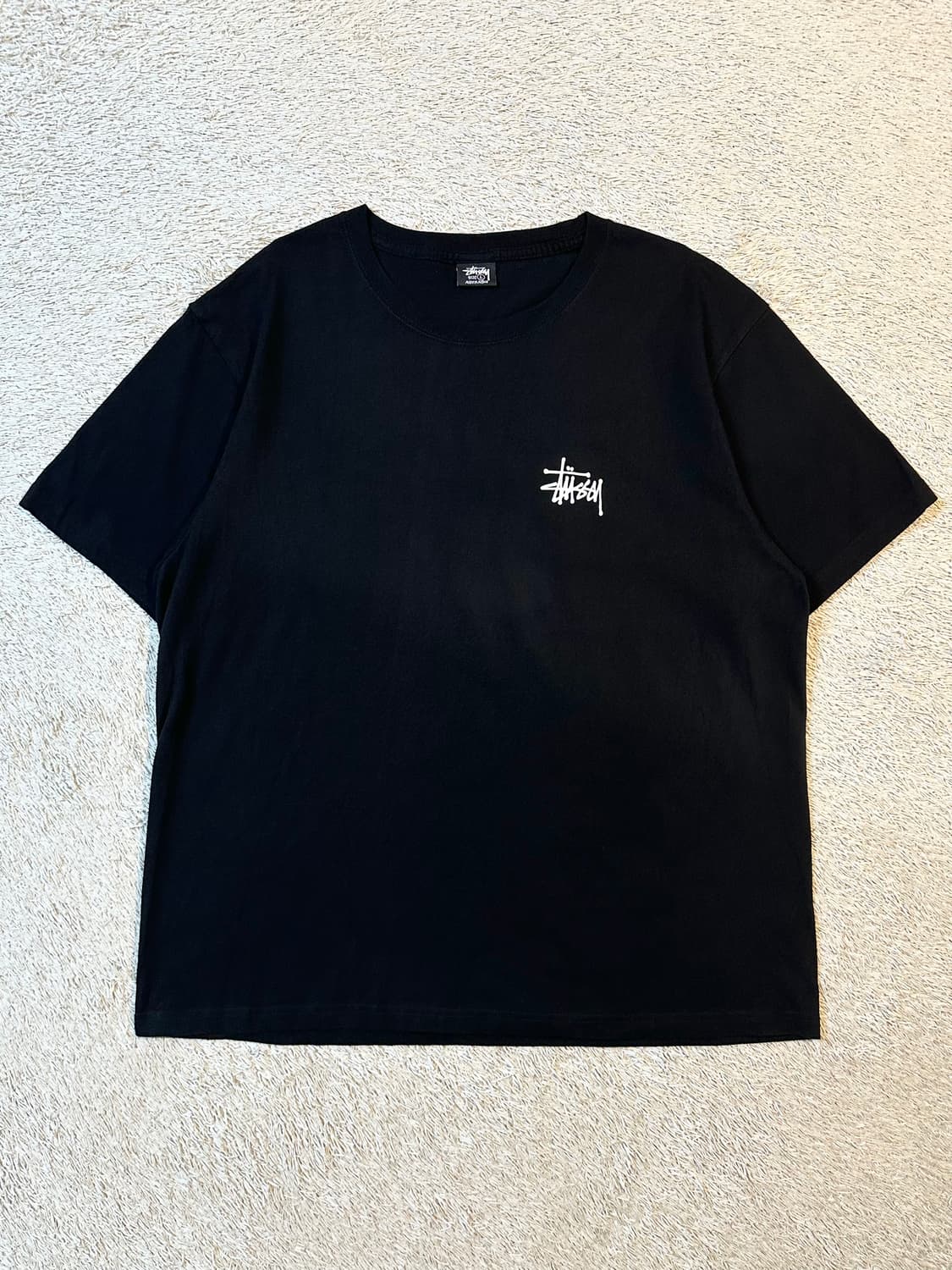 스투시 STUSSY 베이직 로고 반팔 티셔츠 블랙 상품이미지2
