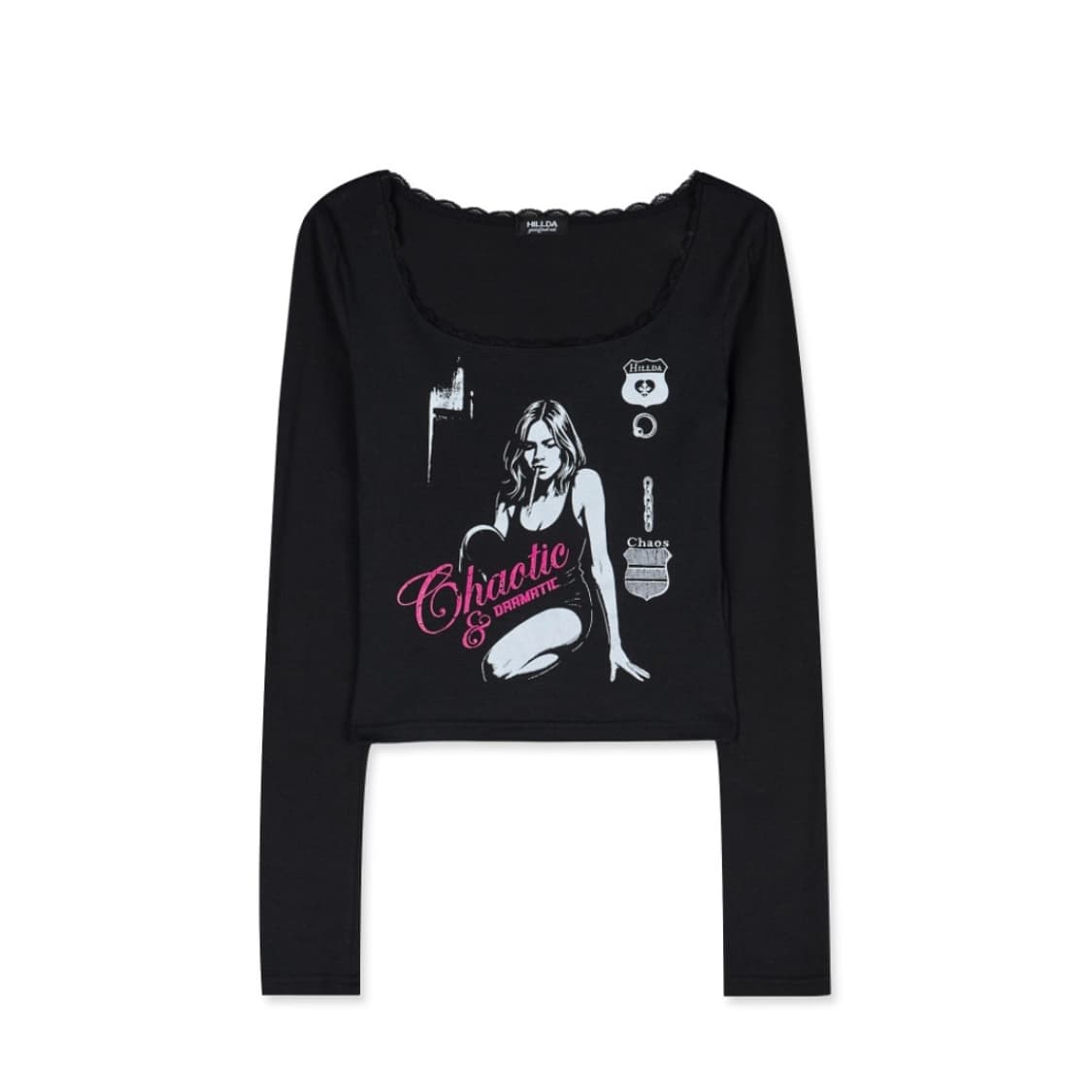 힐다 Baddie Print Long Sleeve Tee 상품이미지2