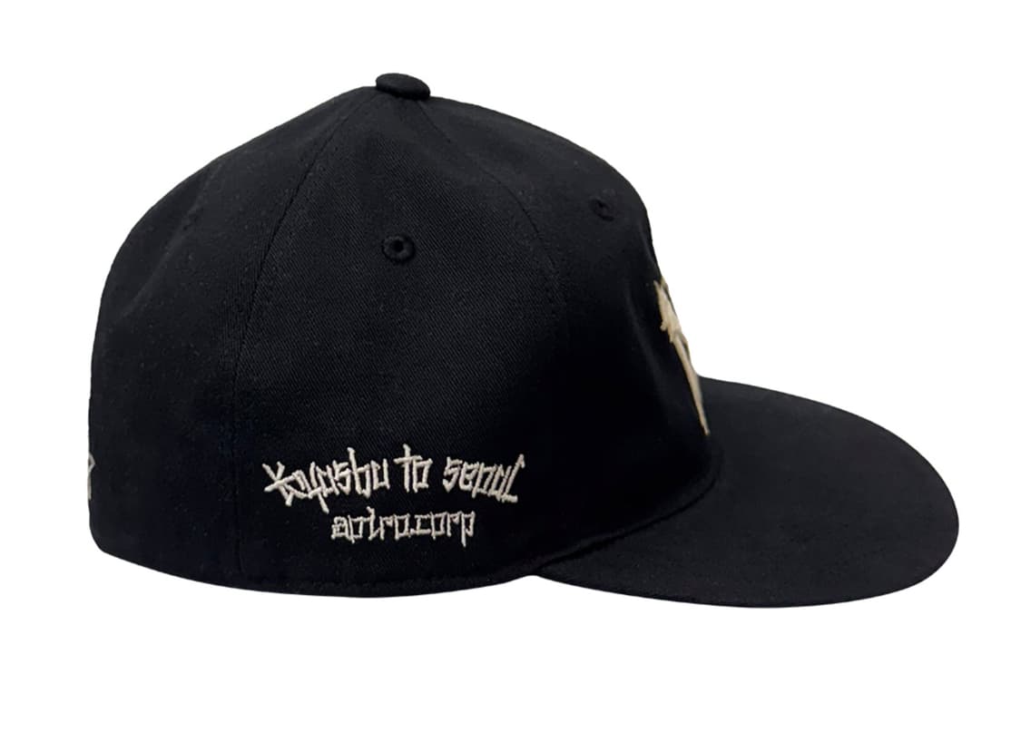 아오이로 6 패널 히카리 A/N 피티드 캡 블랙 1사이즈 상품이미지3