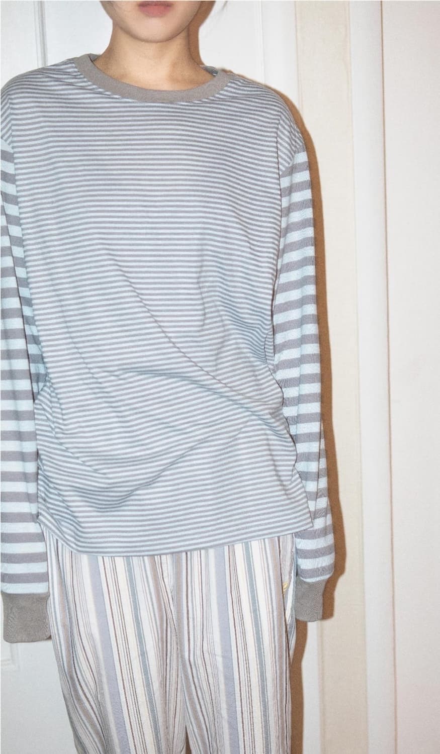 0milewear stripe long sleeves_blue 상품이미지2