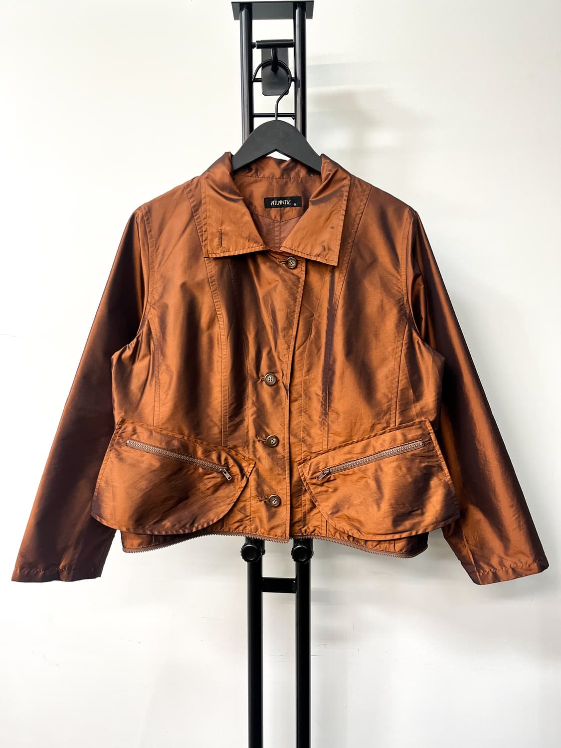 Atlantic 90's 컨버터블 나일론 새틴 자켓 상품이미지5