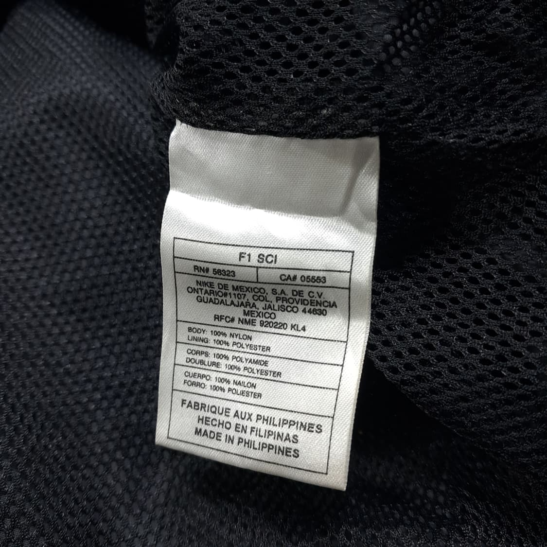 CL841 L 나이키 90s 필리핀판 빅로고 블랙 바람막이 자켓 상품이미지6