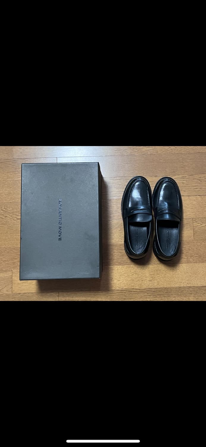 로맨틱무브 뉴 러그 로퍼 홀스레더 블랙 245 (새상품) 상품이미지2