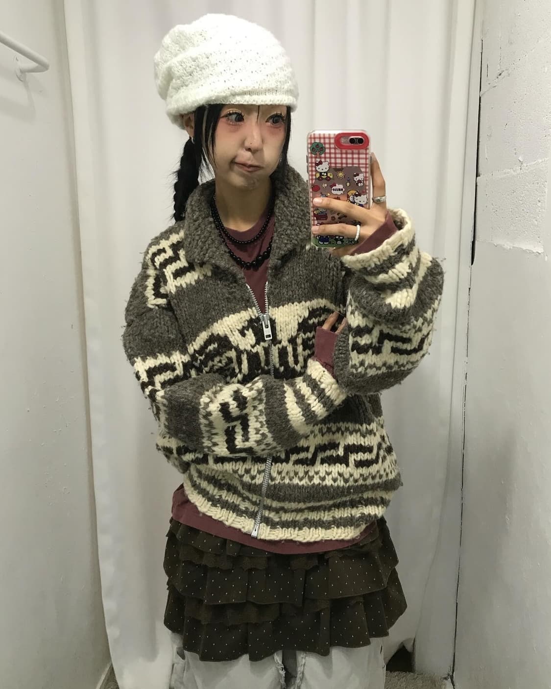 Vintage Cowichan Knit Zip-Up 상품이미지6