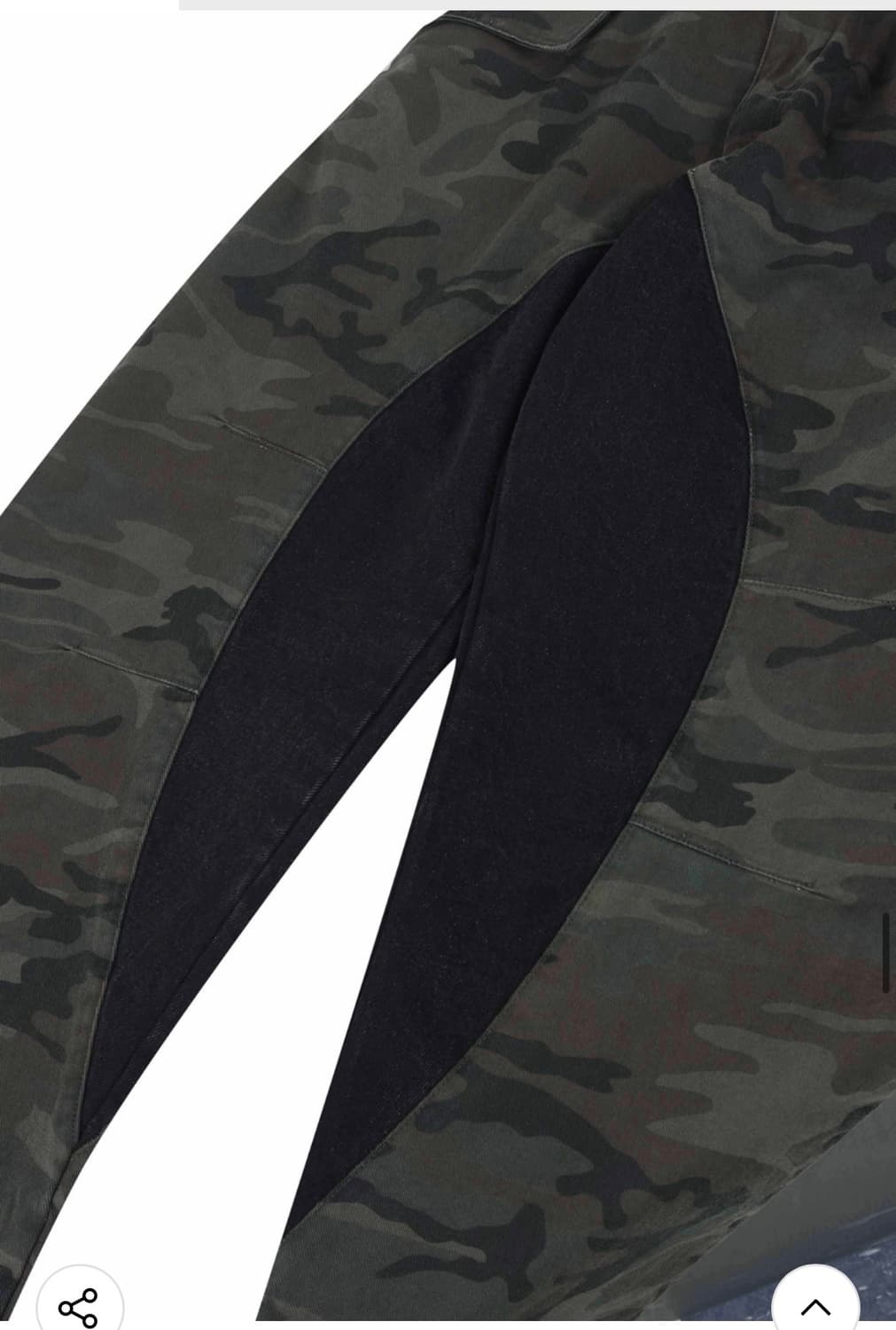 Lining cargo pants - camo black 상품이미지4