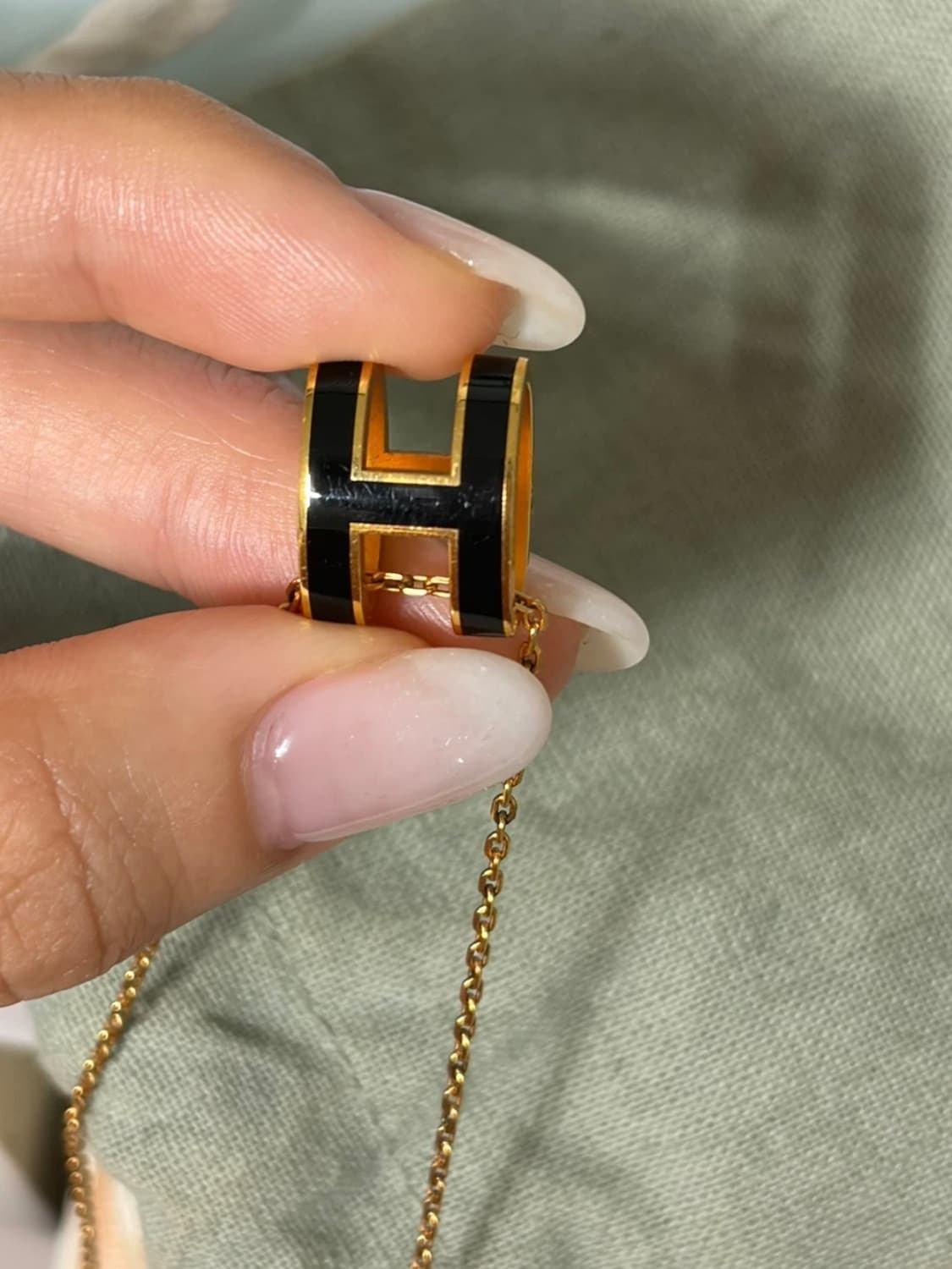 에르메스 팝아슈 목걸이 로즈골드 블랙 풀박스 상품이미지4