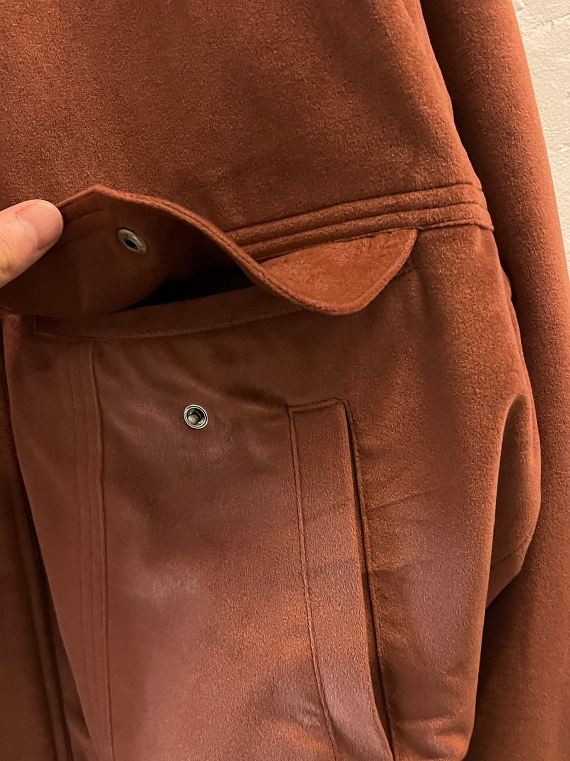 Sunny King 인조 스웨이드 블루종 LL 상품이미지5