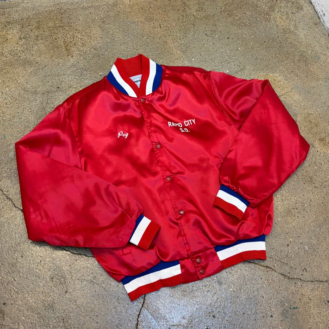 레어 90s Made in USA 스윙스터 사틴 자켓 패딩자켓 상품이미지5