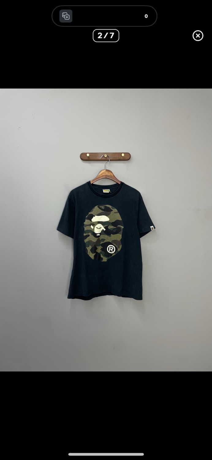 베이프 카모플라쥬 빅 에이프 헤드로고 반팔 A3134 상품이미지2