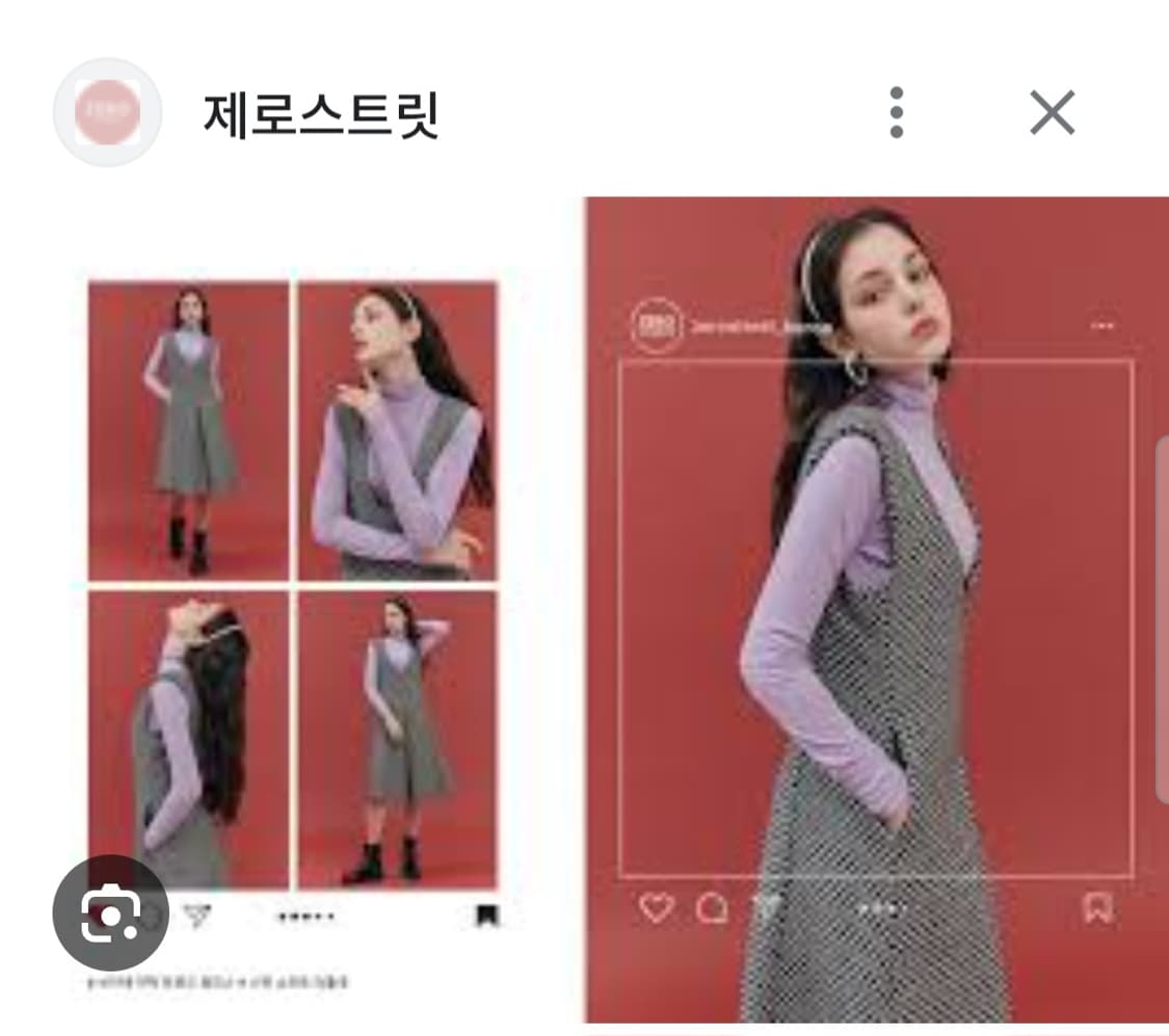 제로스트릿 브이넥 핀턱 트위드 원피스 상품이미지4