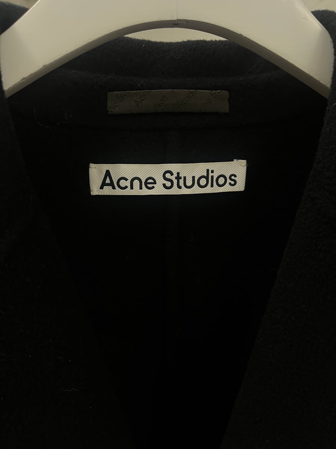 아크네 스튜디오 울 싱글 코트, 블랙 48 상품이미지4