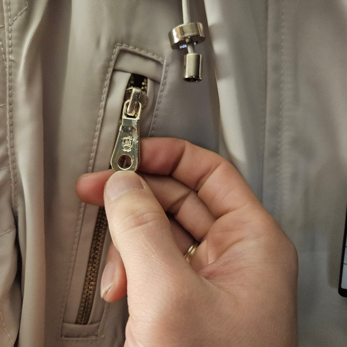 마시모두띠 금장 버튼 크림 코팅자켓 새상품 L사이즈 상품이미지5