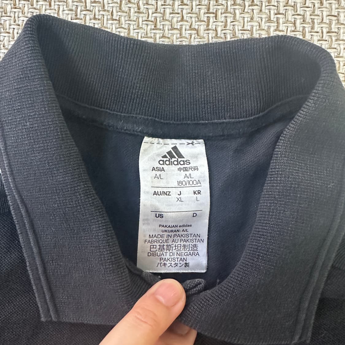 L 아디다스 스트라이프 피케 폴로 셔츠 0421D 상품이미지2