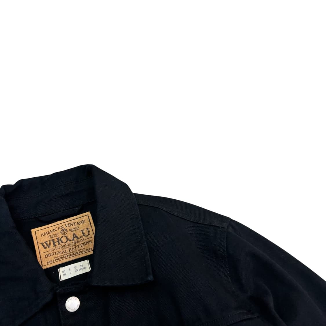 후아유 블랙 트러커 자켓 상품이미지3