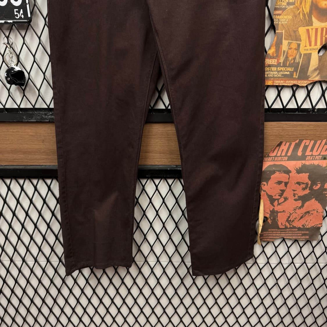 THEORY 띠어리 스트레이트 핏 코튼 팬츠 다크브라운 상품이미지4