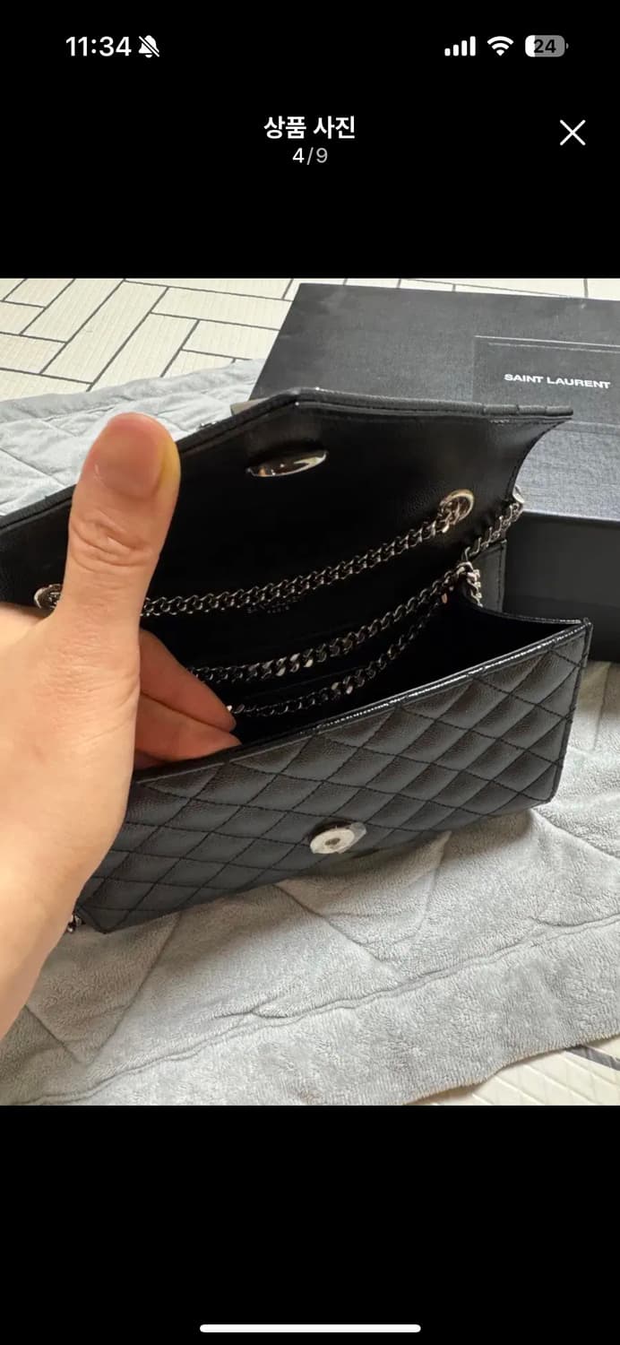 생로랑 엔벨로프 스몰 은장 상품이미지8