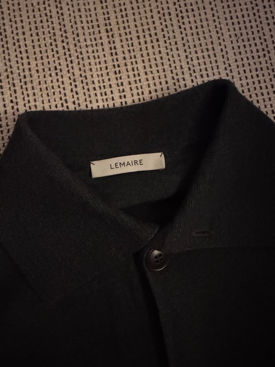 [S]르메르 컨버터블 칼라 니트 셔츠 블랙 상품이미지2