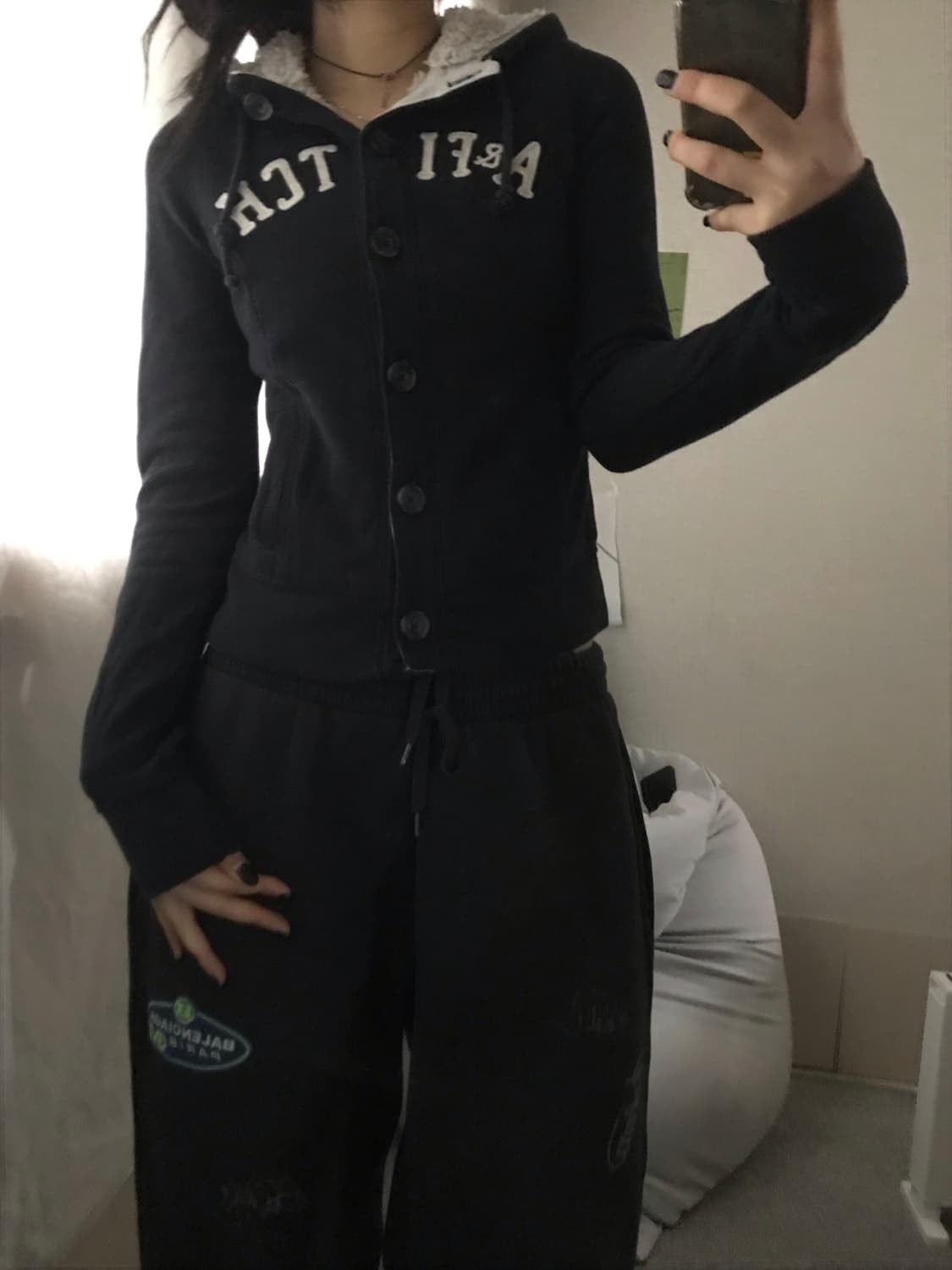 아베크롬비 네이비 버튼 후디 상품이미지1