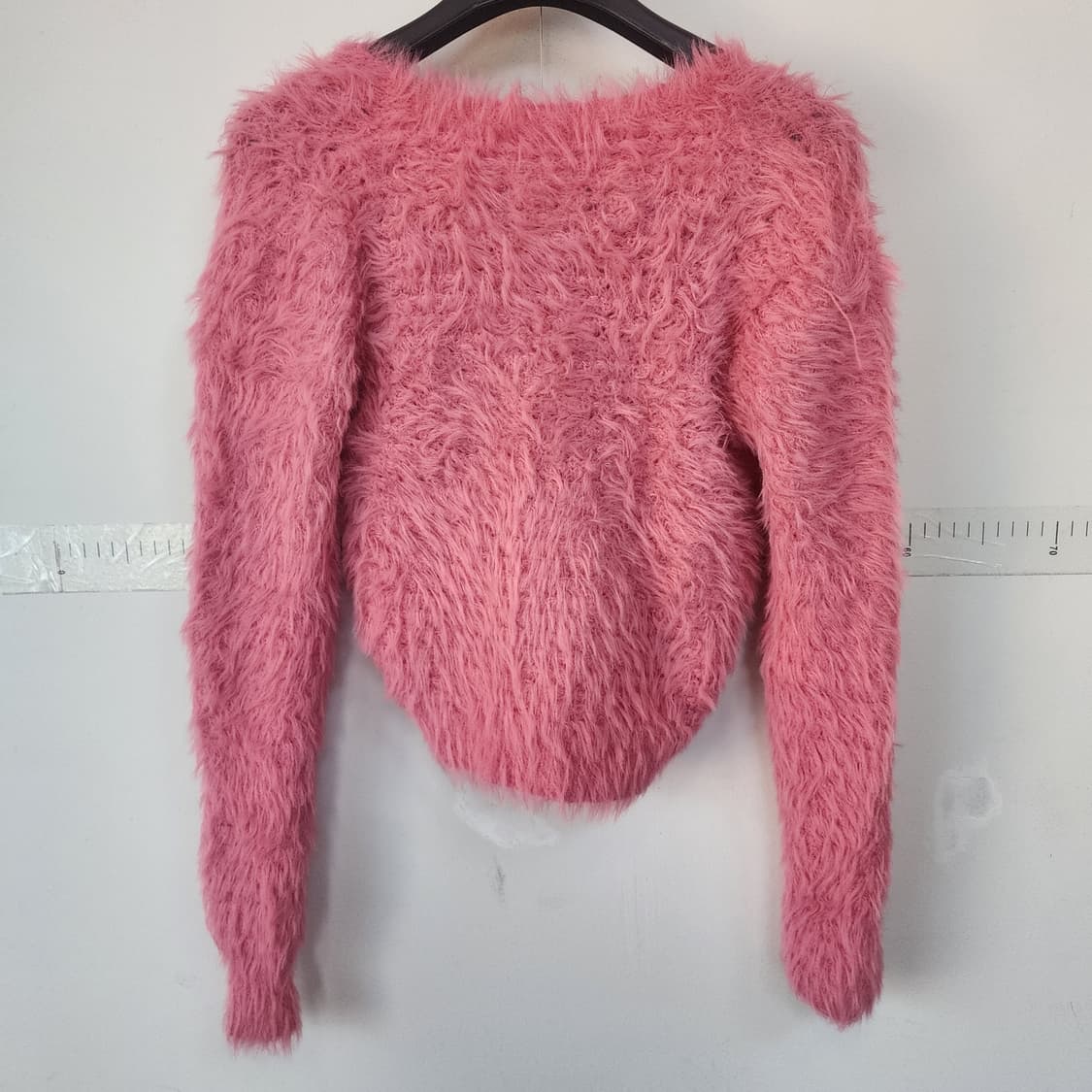 앙고라 퍼 핑크 크롭 가디건 상품이미지6