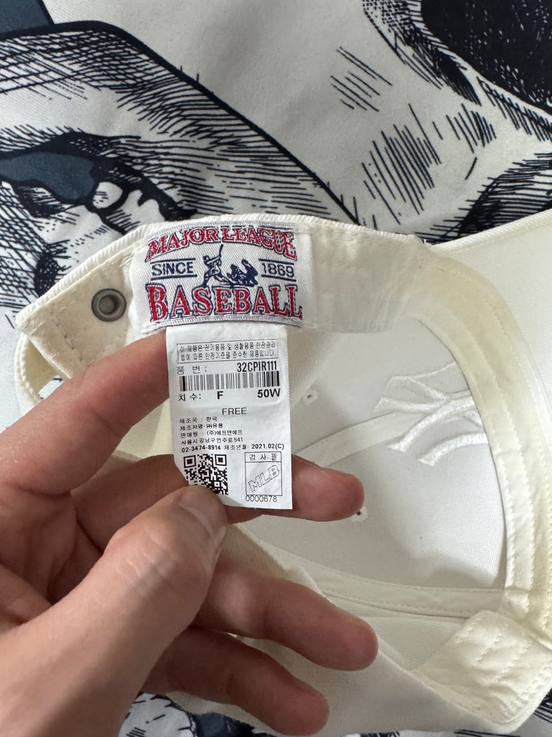 mlb 엠엘비  화이트 볼캡  상품이미지4