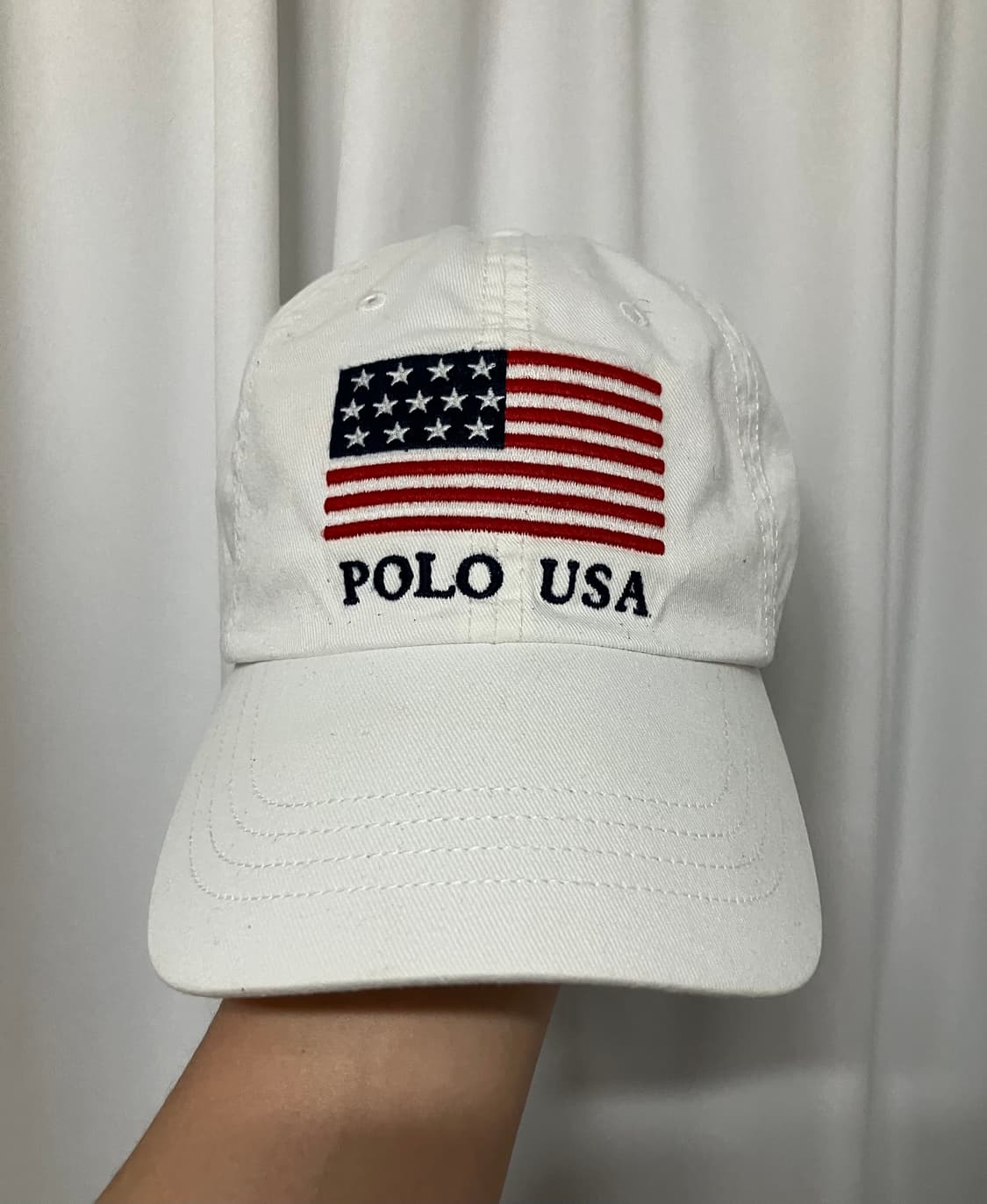 폴로 usa플래그 볼캡 화이트 상품이미지2