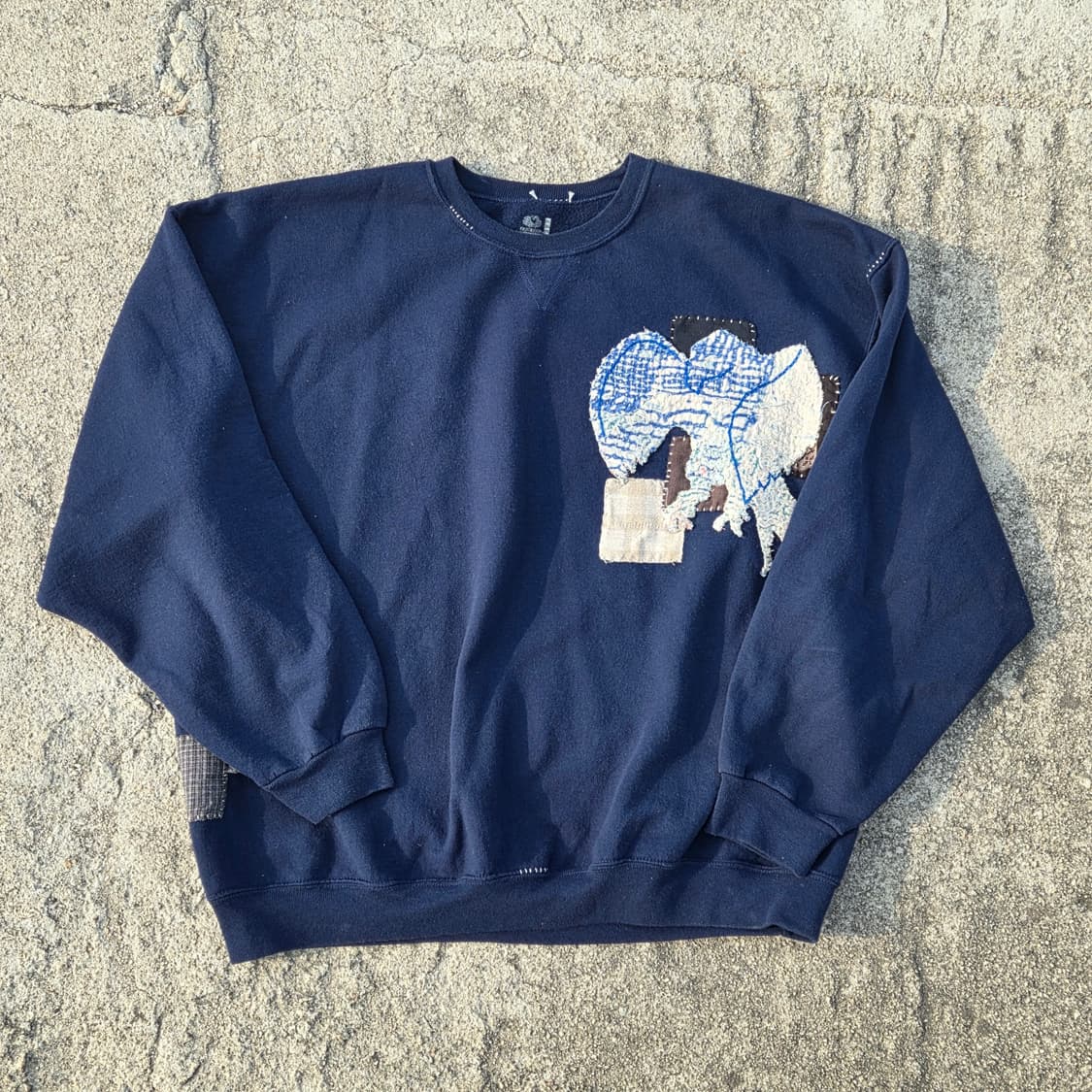 S.O/ 아플리케, 패치워크 커스텀 맨투맨 상품이미지2