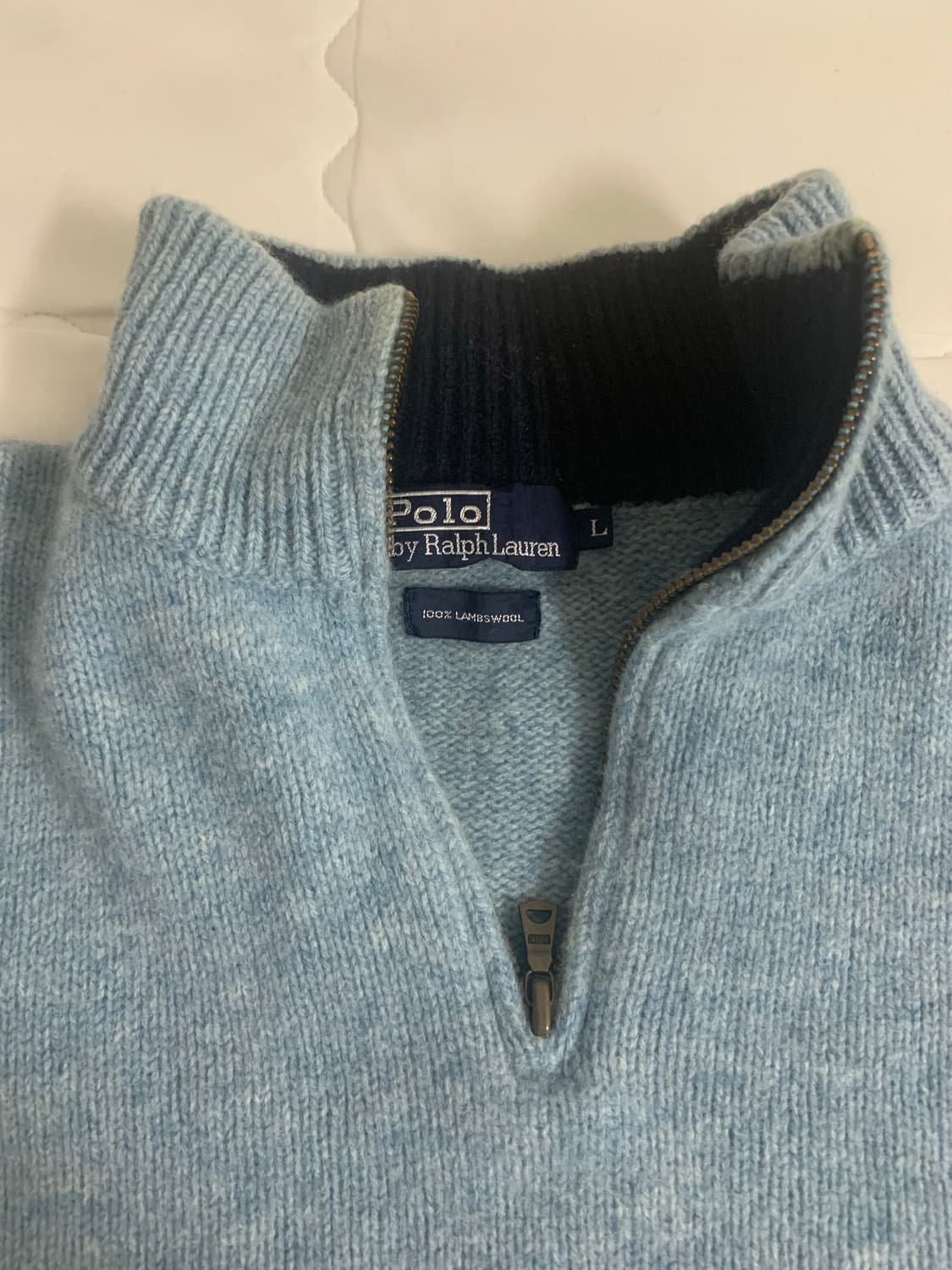 폴로 반집업 니트 상품이미지3