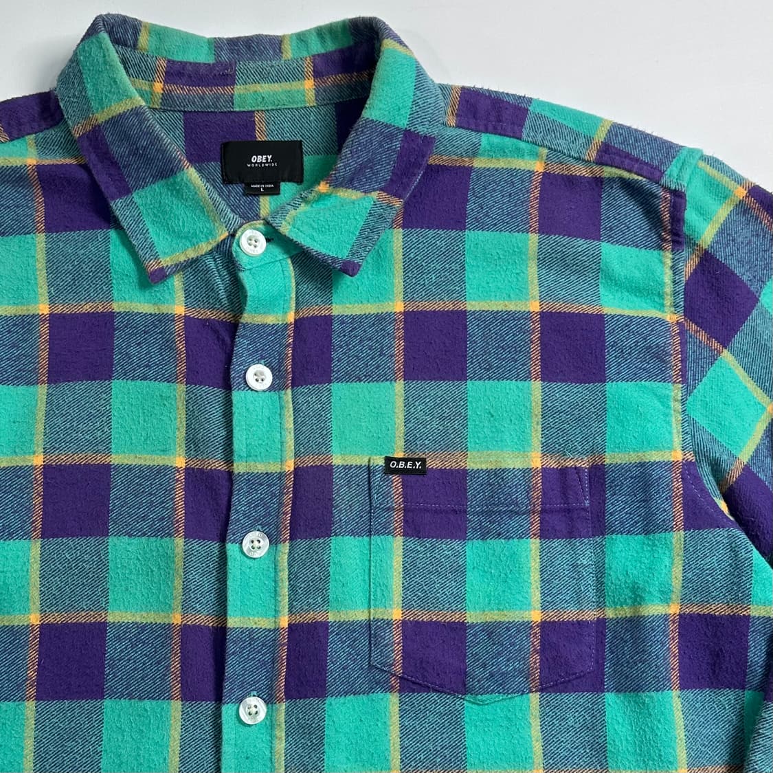 오베이 체크 셔츠  상품이미지4