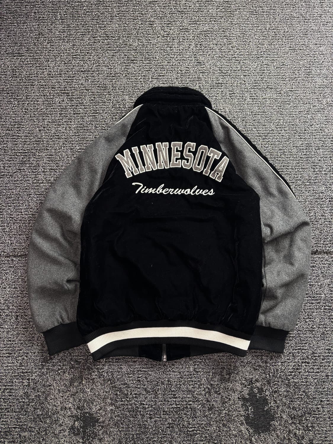 NBA 미네소타 팀울브스 울 벨벳 바시티 자켓 3084 상품이미지4