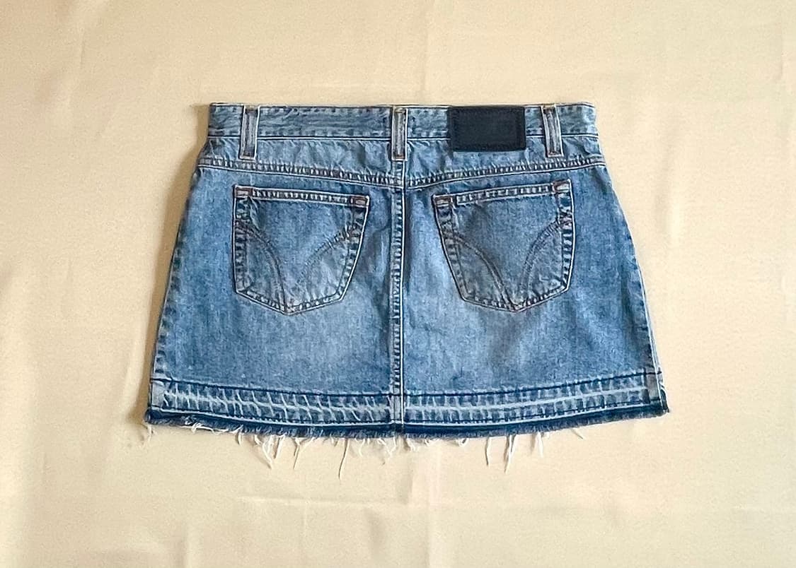 [D&G Dolce & Gabbana] 데님 플라워 프린지 미니 스커트 상품이미지2