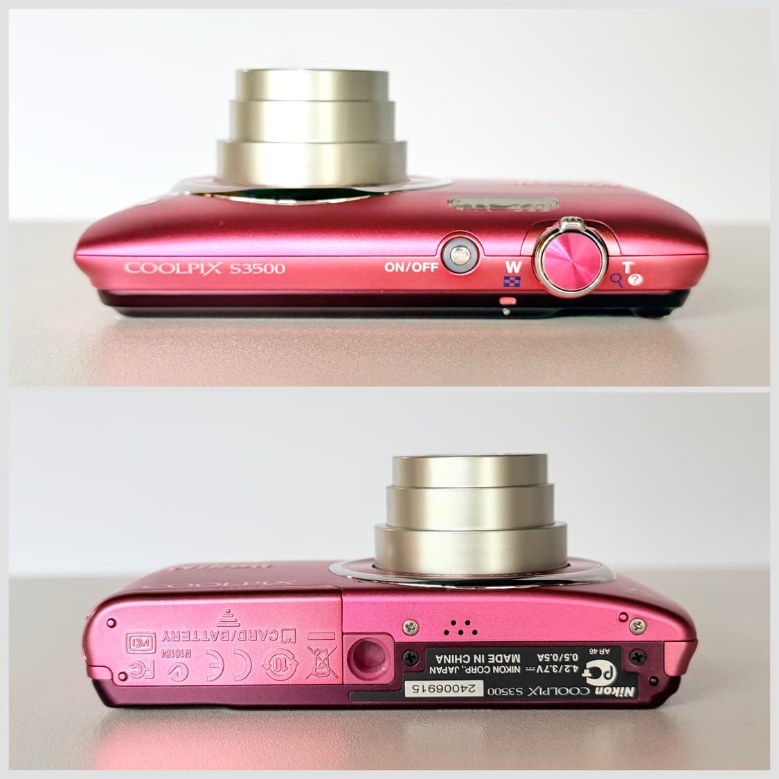 🌸사쿠라픽 풀박스 미품🌸니콘 쿨픽스 S3500 핑크　빈티지디카 상품이미지8
