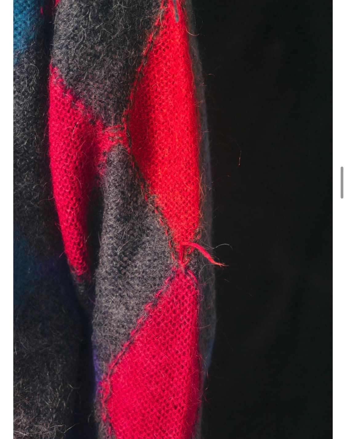 앤더슨벨 모헤어 아가일 가디건 L 상품이미지4