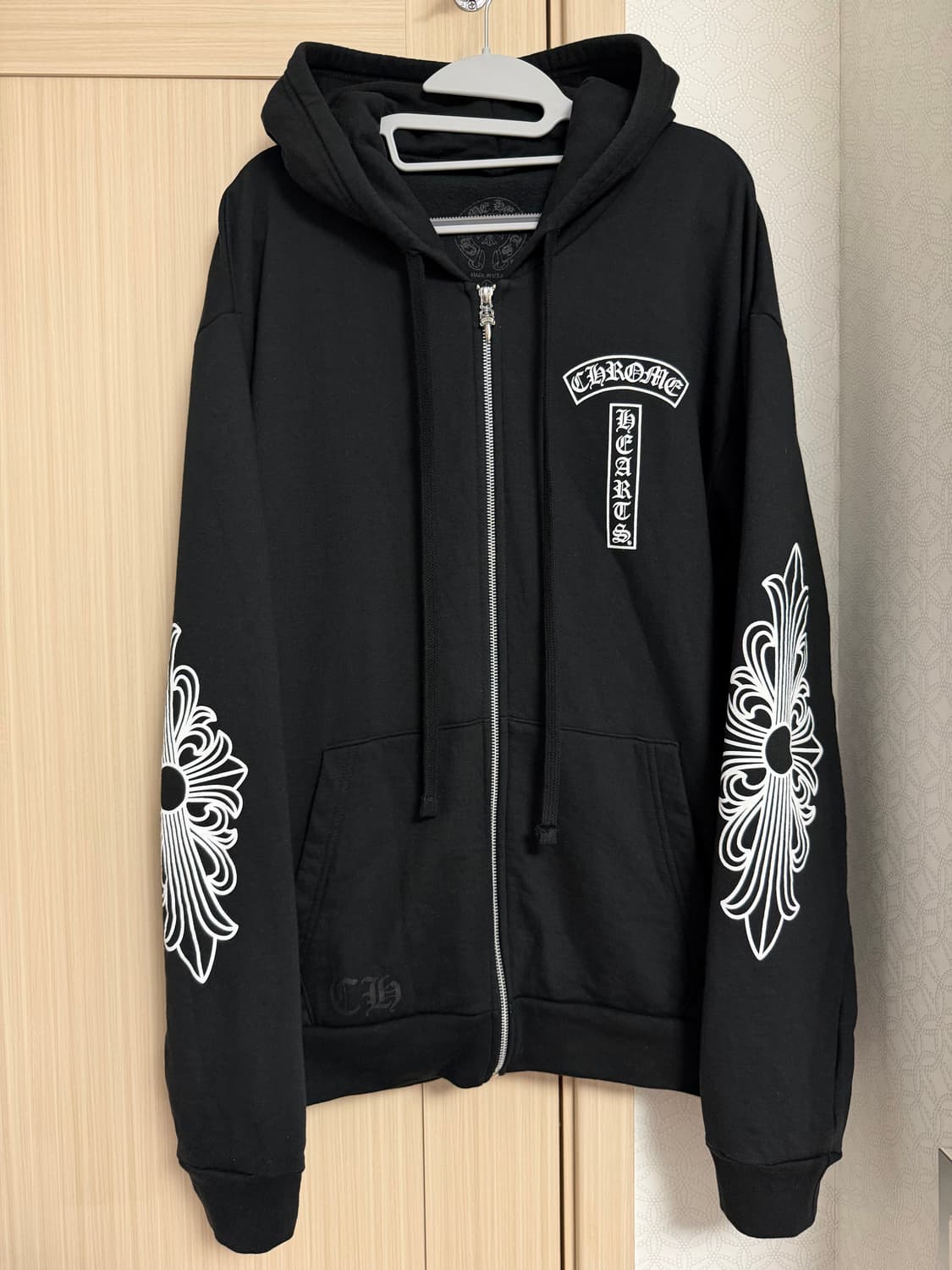 크롬하츠 티바로고 홀스슈 플로랄 후드집업 상품이미지1