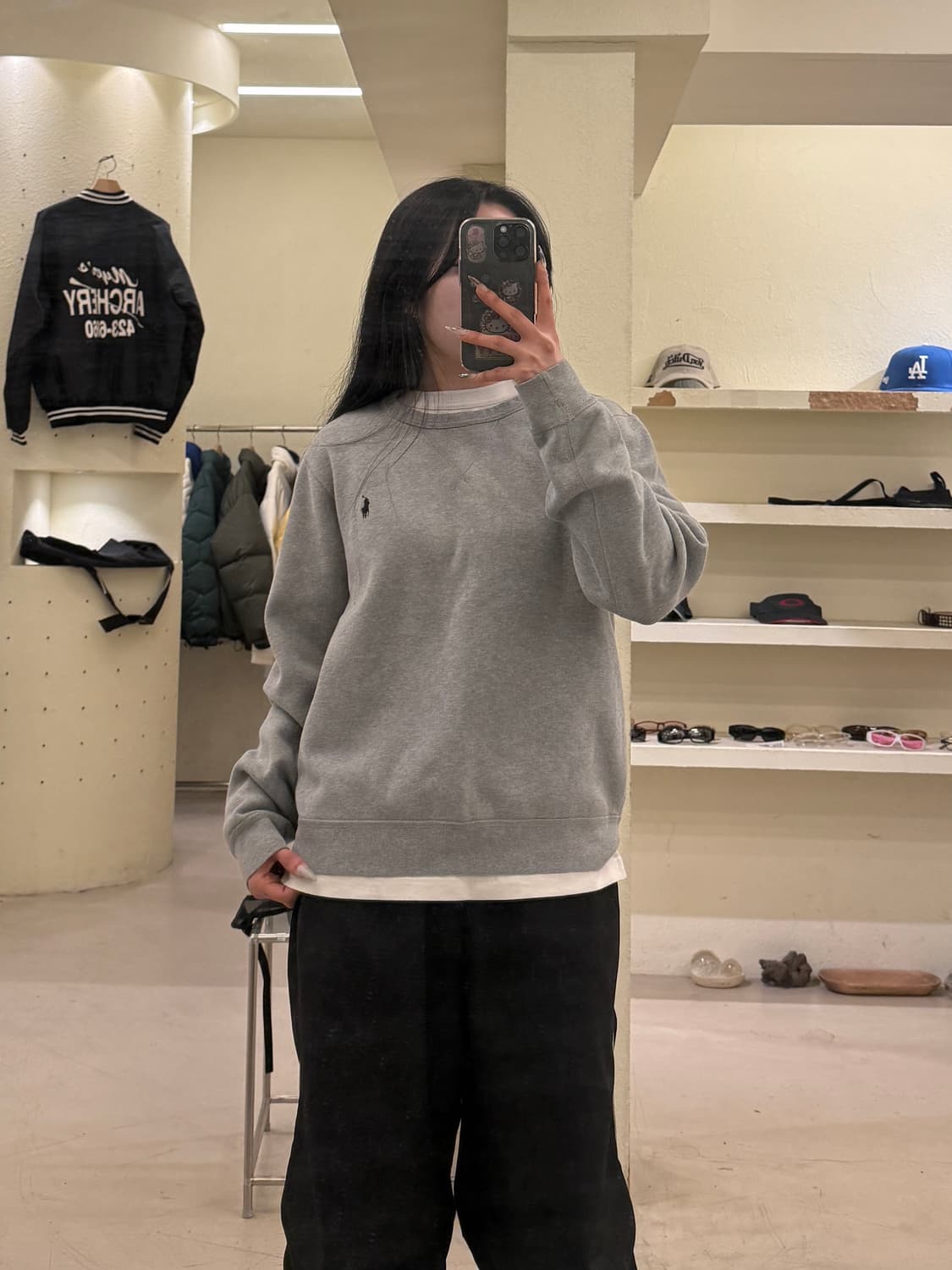 폴로 랄프로렌 그레이 포니 기모 맨투맨 U764 상품이미지1