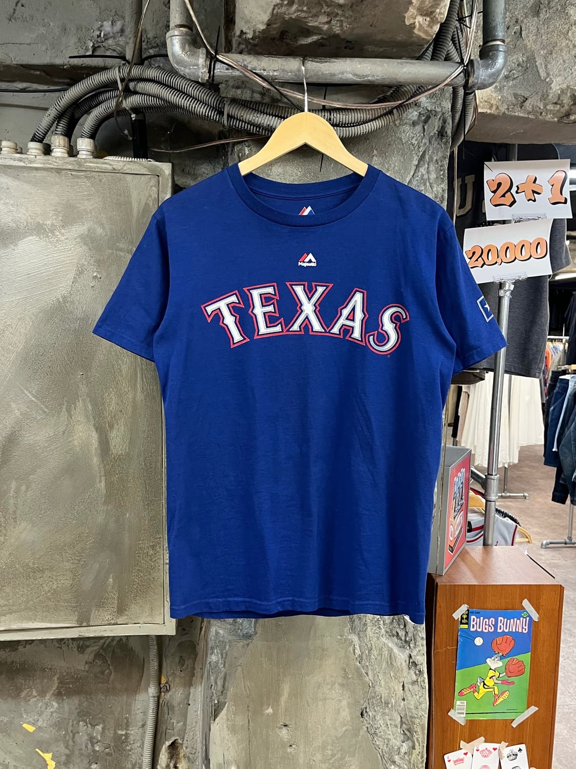 마제스틱 엠엘비 텍사스 추신수 반팔티 블루 S #csz4074  상품이미지2