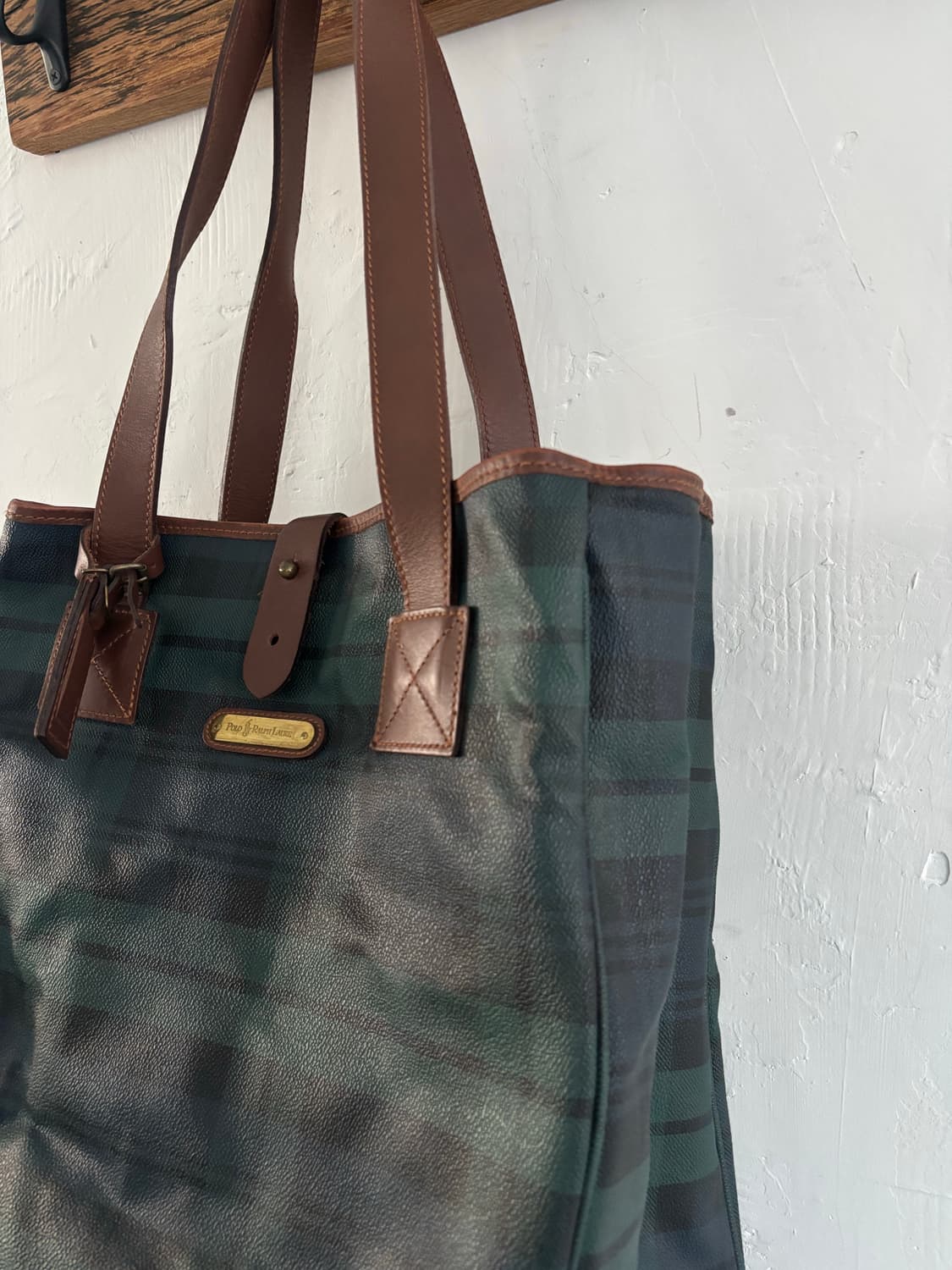 Polo 폴로 랄프로렌 블랙와치 타탄체크 토트백 상품이미지2