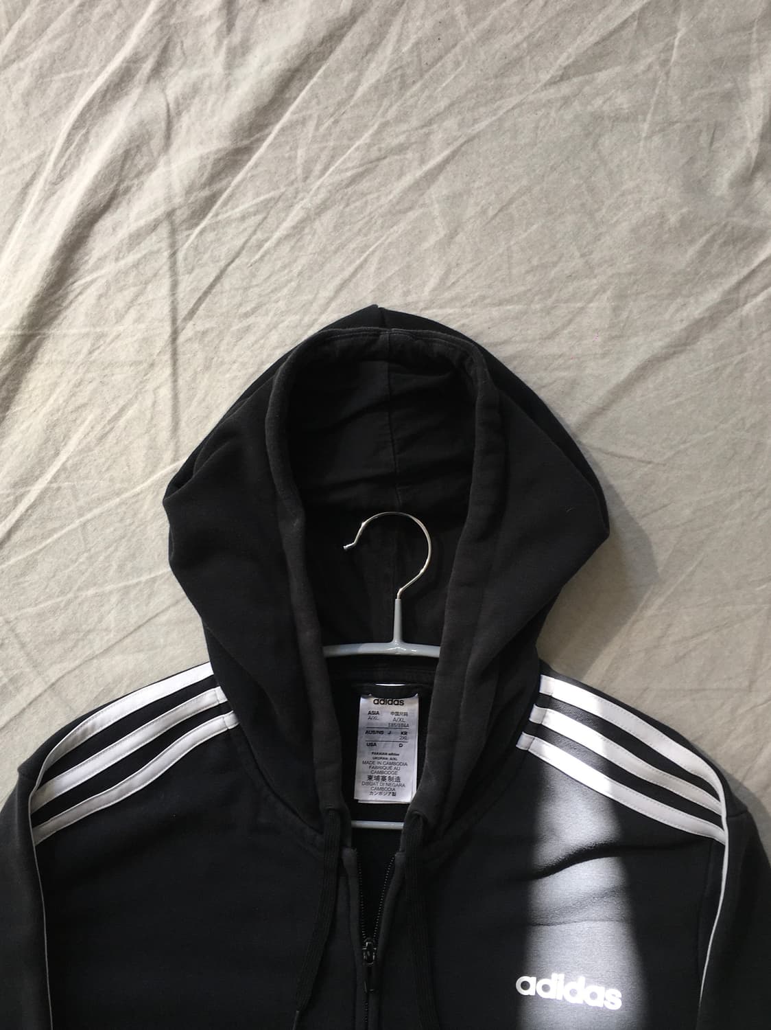 아디다스 레터링 로고 후드집업 상품이미지4