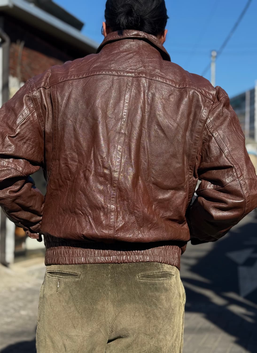 세인트 존스 베이 레더 봄버 자켓 L 상품이미지9