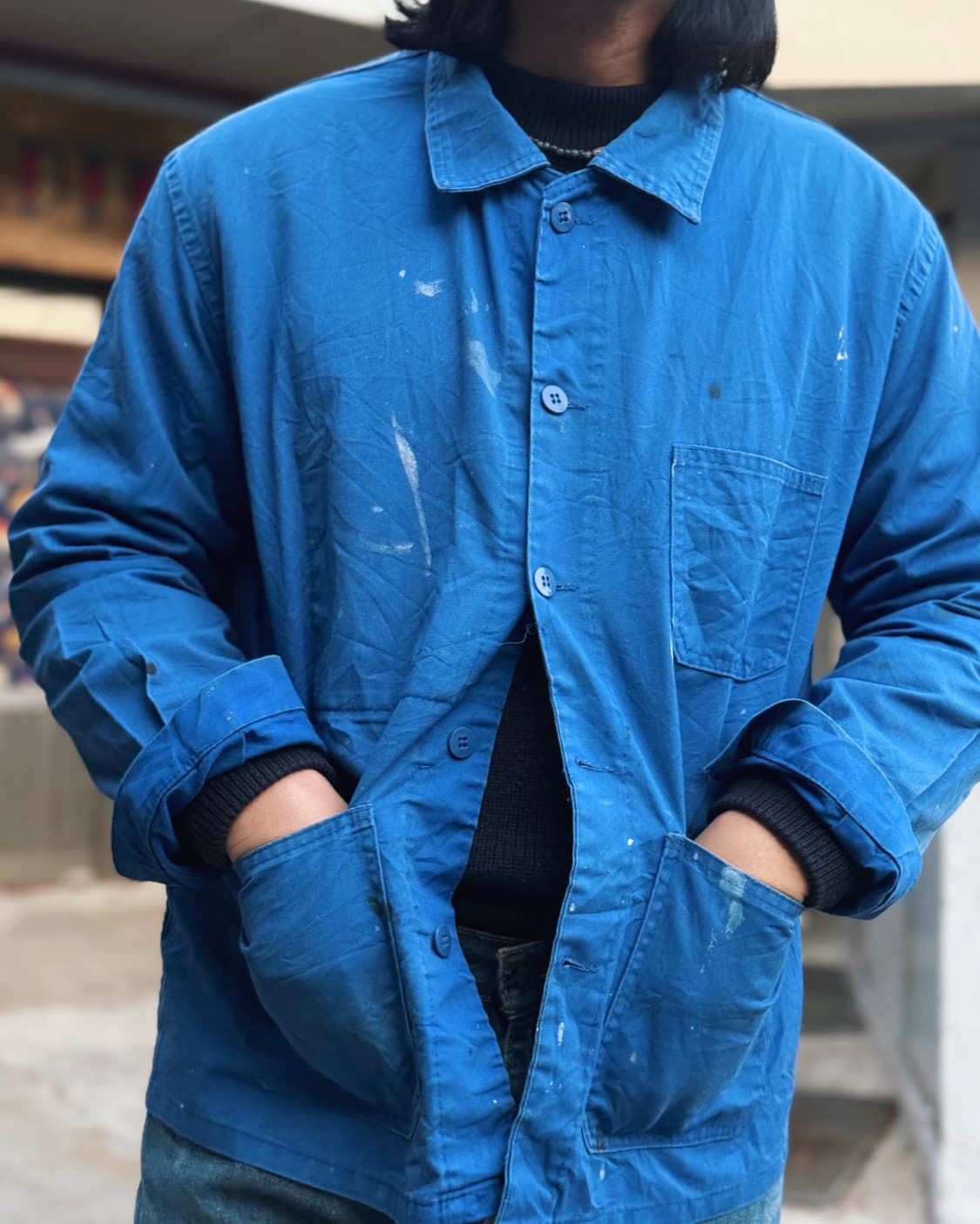 유럽 빈티지 트윌코튼 프렌치 워크 자켓 103-105 상품이미지7