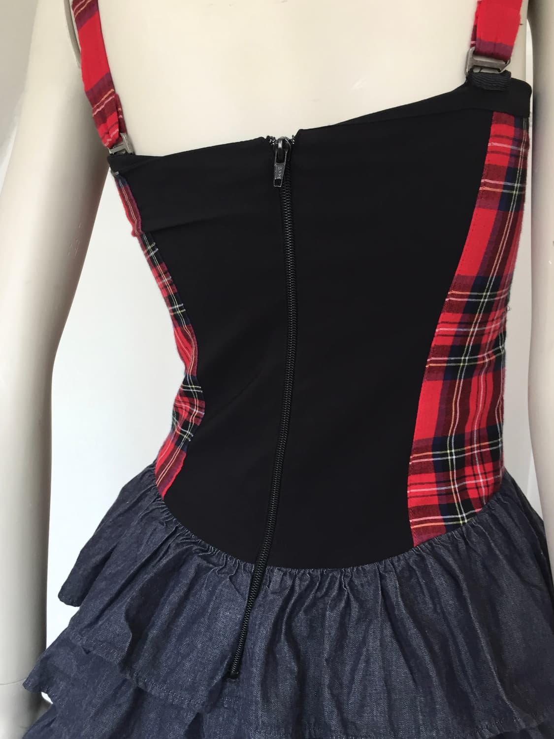 Italy Made  Tartan Plaid  Ruffle  Dress 상품이미지9