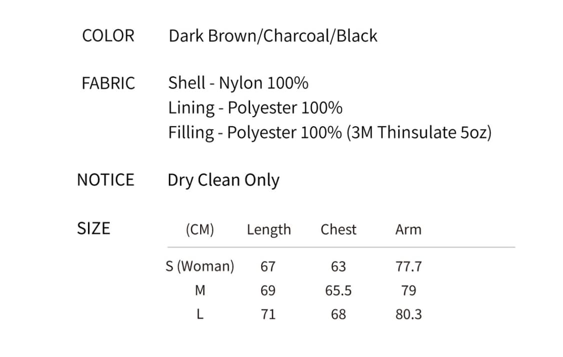 패러킷 리버시블 신슐레이트 패디드 점퍼 (챠콜) M 상품이미지3