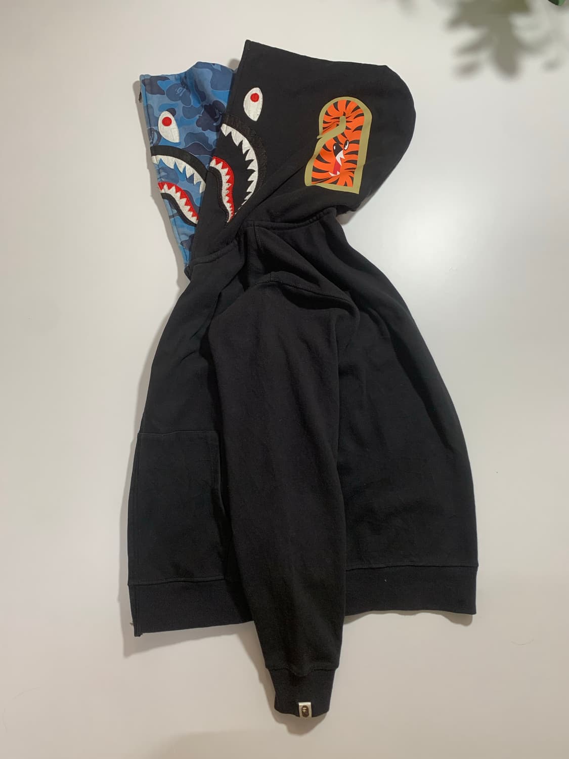 BAPE 샤크 후드집업 XL 블랙 상품이미지5