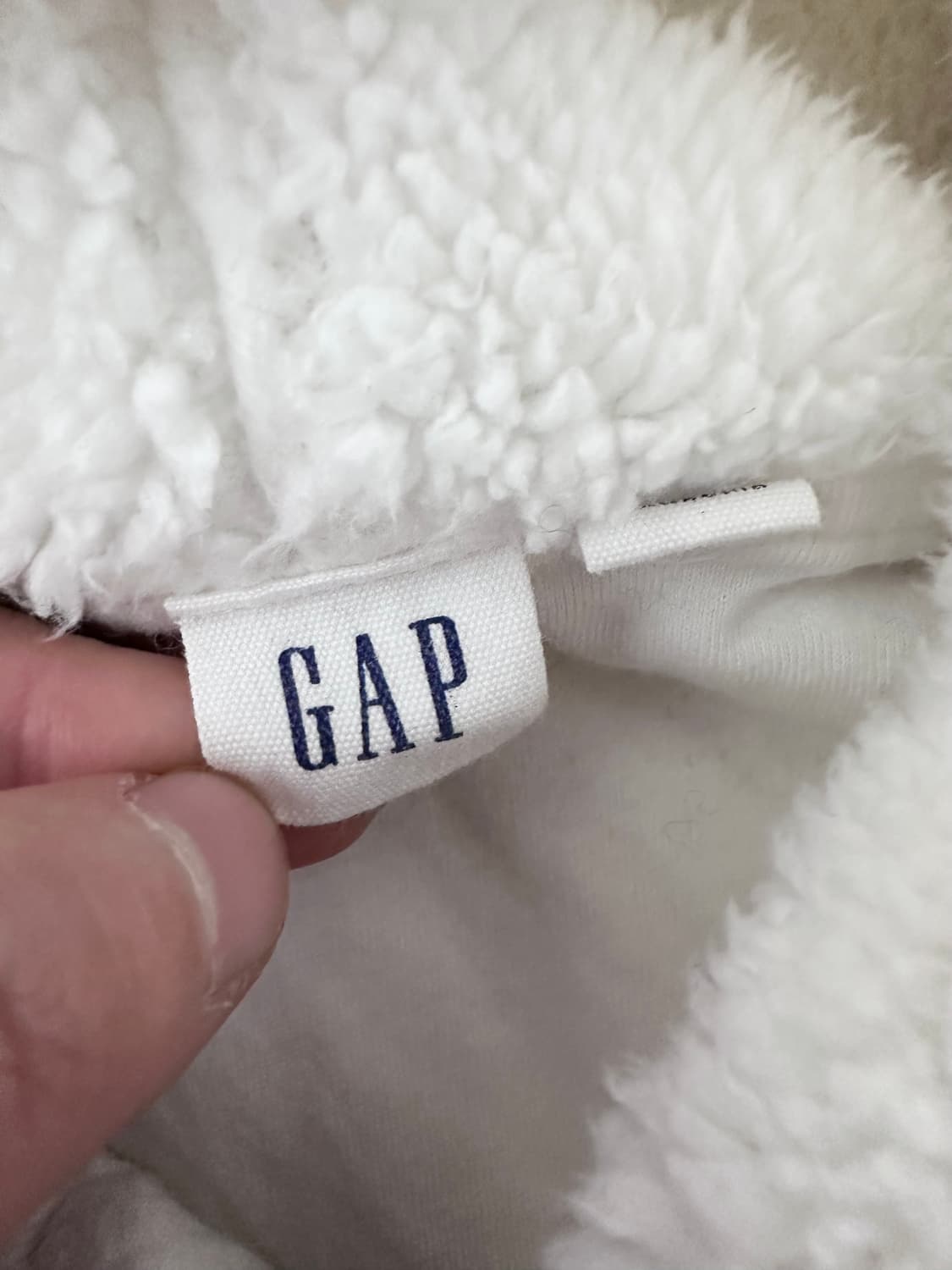 GAP 갭 뽀글이 플리스 흰색 후드집업 상품이미지5