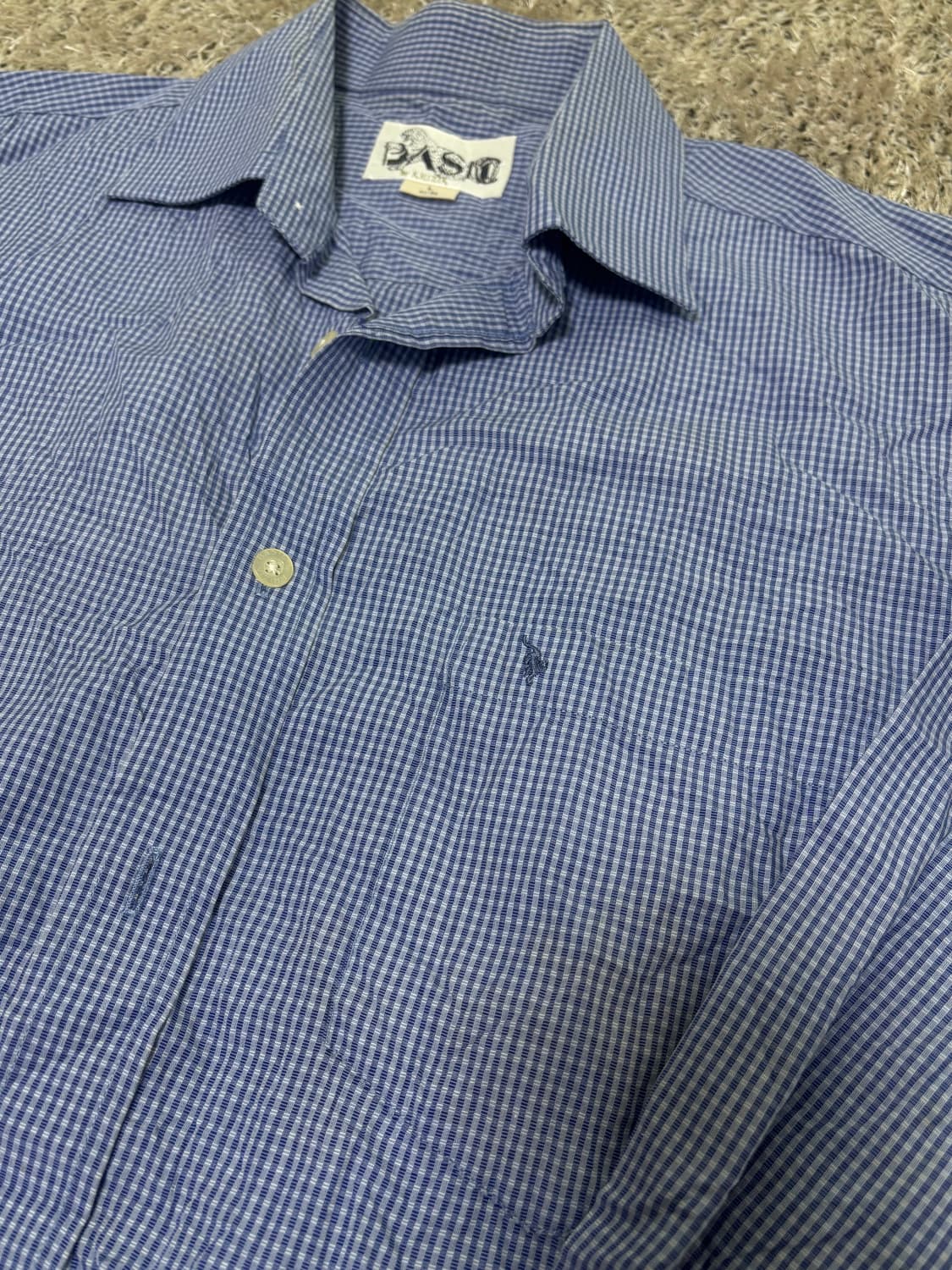 일본판 KRIZIA 체크 셔츠 사이즈 105 상품이미지2