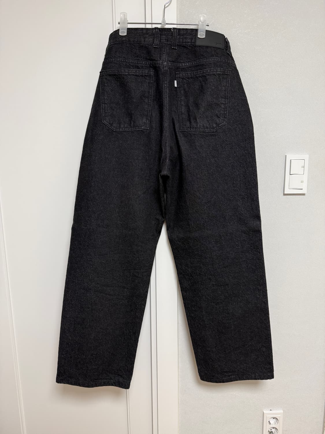 유스 와이드 데님 워시드 블랙 M 상품이미지1
