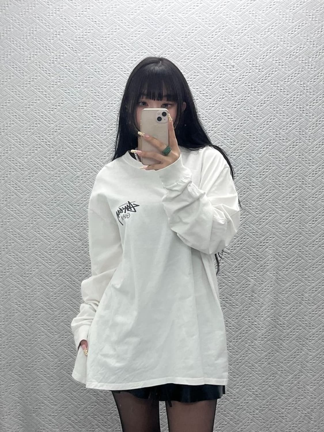 스투시 빈티지 오버핏 빅로고 괌 프린팅 롱슬리브 XL C09829 상품이미지1