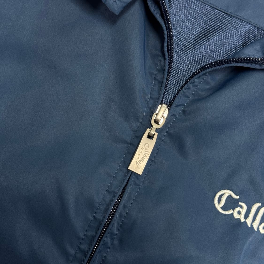 켈러웨이 재팬 나일론 네이비블루 자수 집업 자켓 M 상품이미지3