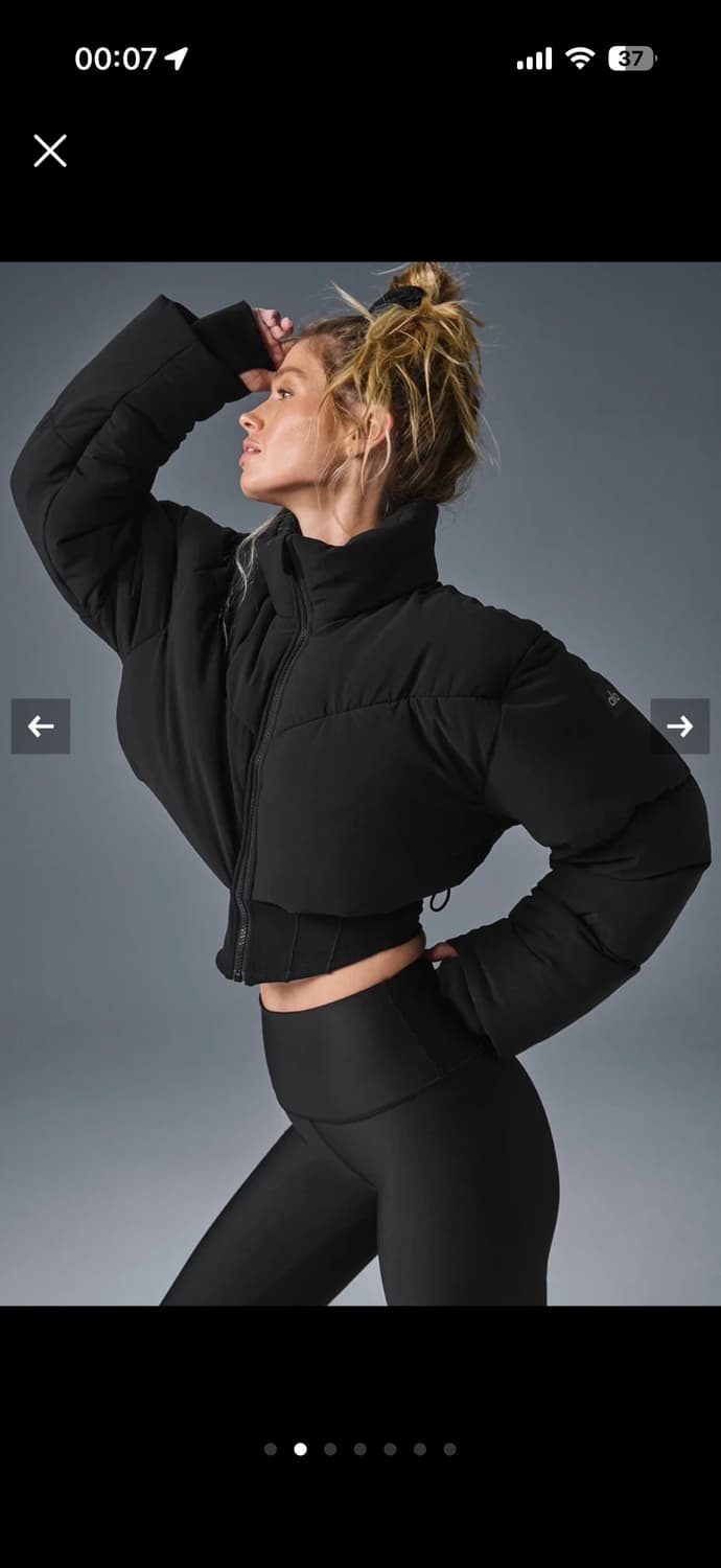 alo 알로 블랙 숏패딩 xs 상품이미지2