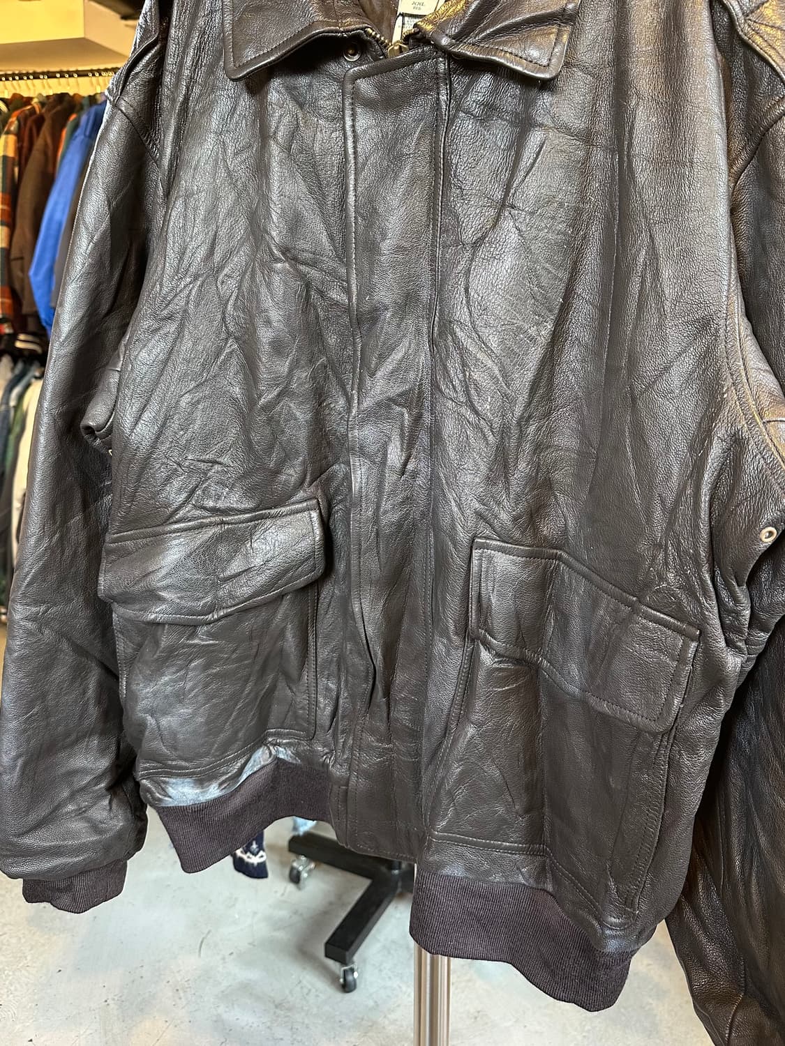 엘엘빈 헤비 리얼 염소가죽 A-2 플라이트 자켓 상품이미지4